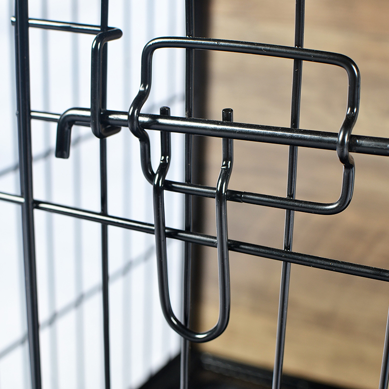 象牙色室内大型木质家具式金属狗笼 象牙色室内大型木质家具式金属狗笼