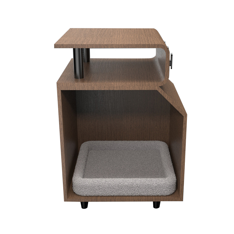 带抓板的木质宠物床猫床