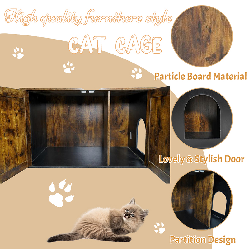 室内家具 猫笼带隔板 猫砂柜 室内家具 猫笼带隔板 猫砂柜